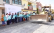 Alcalde Juan Manuel Alonso inició la rehabilitación con concreto de la calle Mariano Escobedo en Texmelucan