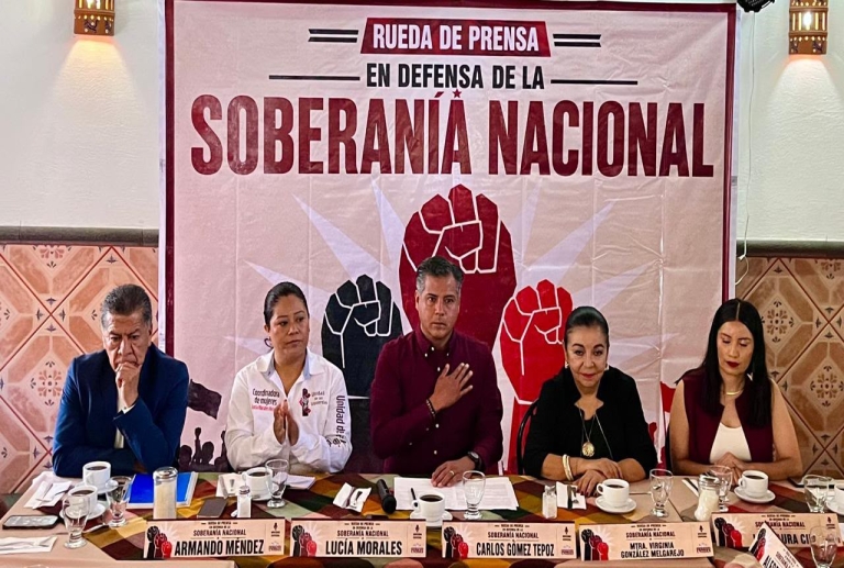 Desde Puebla, la izquierda fundadora de Morena llama a la unidad y a defender la soberanía nacional