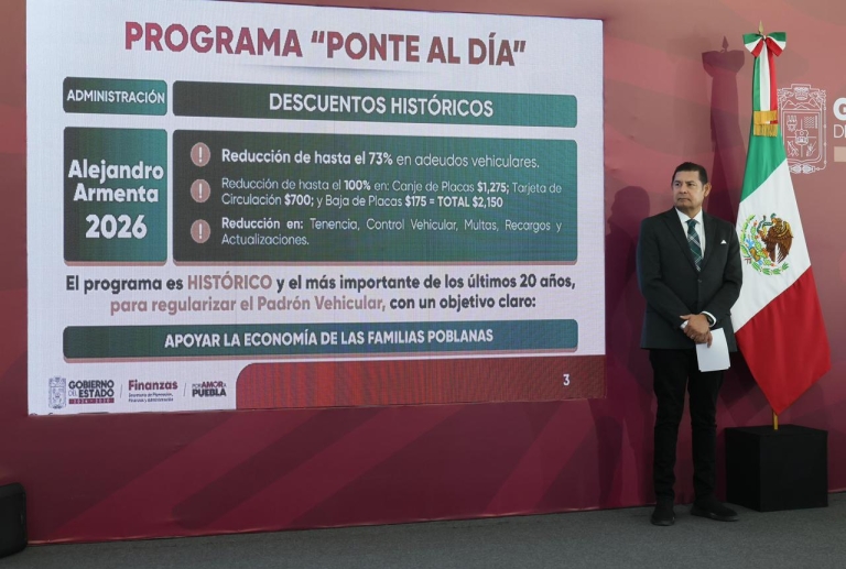 Programa “Ponte al Día” ofrece descuentos históricos para regularizar vehículos en Puebla