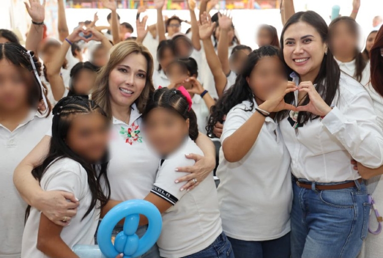 Festeja Ceci Arellano Fiestas Patrias en casas de asistencia del SEDIF