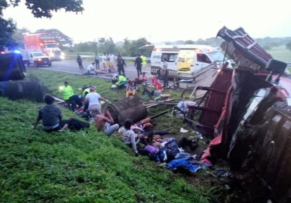 Trágico accidente en Chiapas deja 10 migrantes fallecidos y 16 heridos