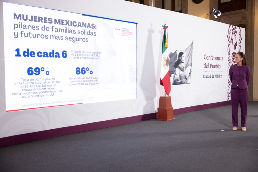 Las y los migrantes contribuyen a la economía de Estados Unidos presidenta Claudia Sheinbaum