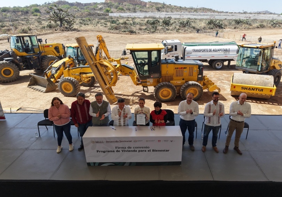 En Hidalgo, presidenta Claudia Sheinbaum da inicio a la construcción de 31 mil 500 viviendas del programa de vivienda para el bienestar; en 2025 serán 6 mil