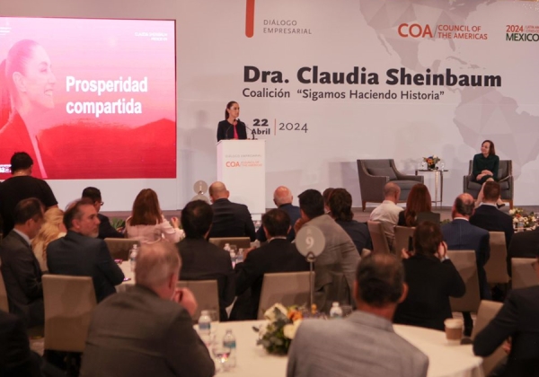 Sheinbaum presenta su proyecto para el desarrollo ante el Council of the Americas