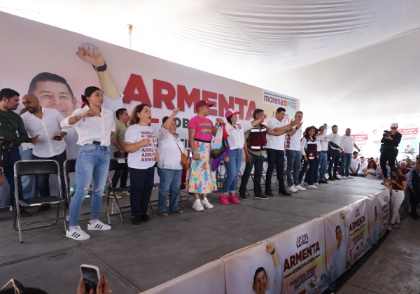 La seguridad es lo primero en Santo Tomás Chautla, coinciden Armenta y Chedraui