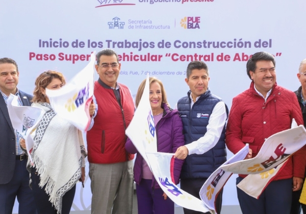 Por más de 300 mdp, Sergio Salomón inicia construcción del paso vehicular de la Central de Abasto