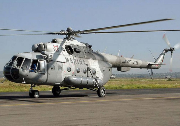 Se desploma helicóptero de la Marina