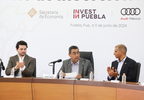 Anuncian gobierno de Puebla y Audi inversión por más de mil millones de euros en electromovilidad   