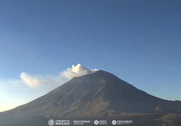 Caída de ceniza del Popocatépetl en cinco municipios