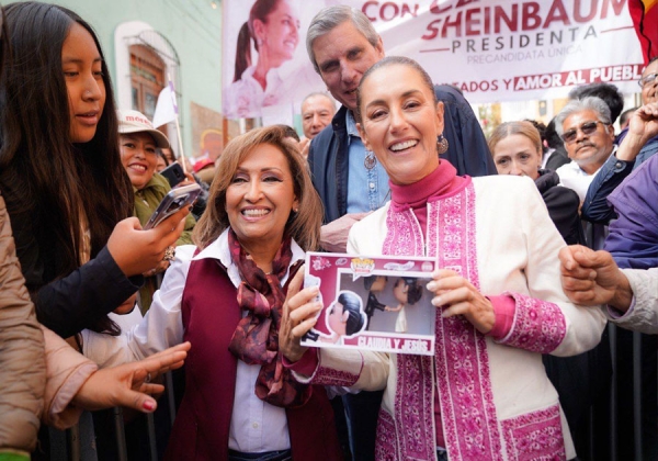 En Huamantla, Sheinbaum destaca que la 4T es ejemplo mundial por su lucha a favor del bienestar